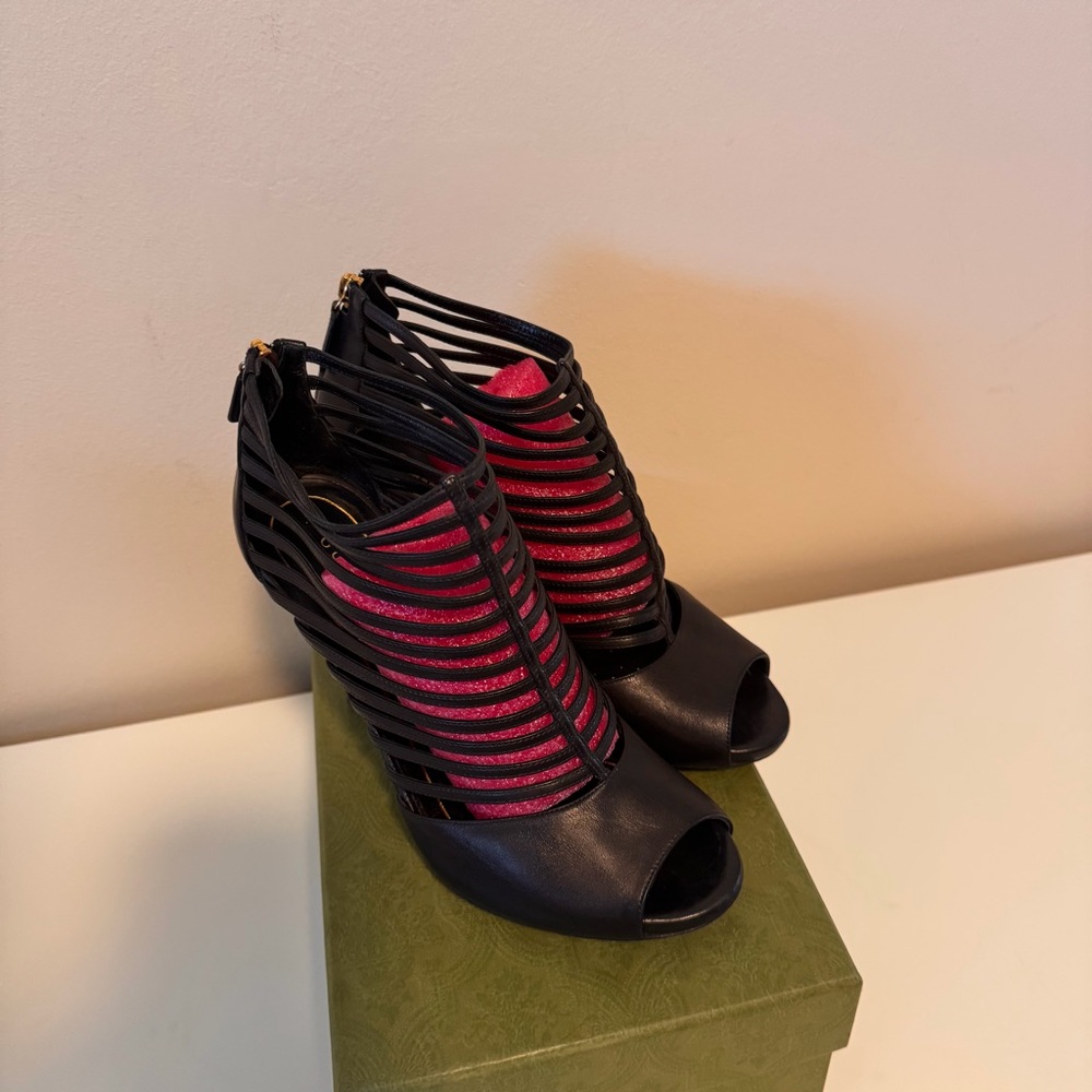 Gucci Black Gladiator Heels